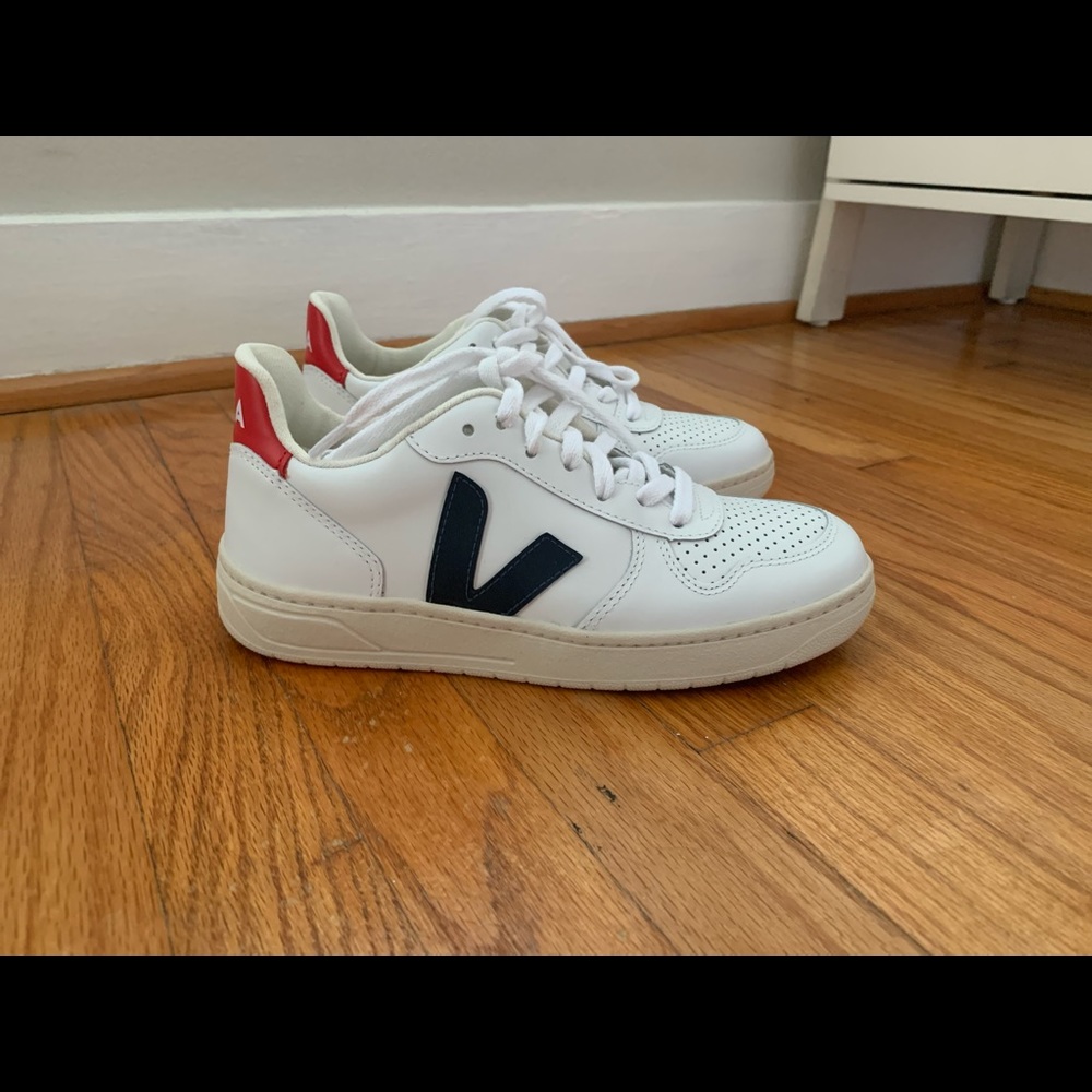 Veja V-10 Sneaker -White Red Blue- Brand New Sz 5